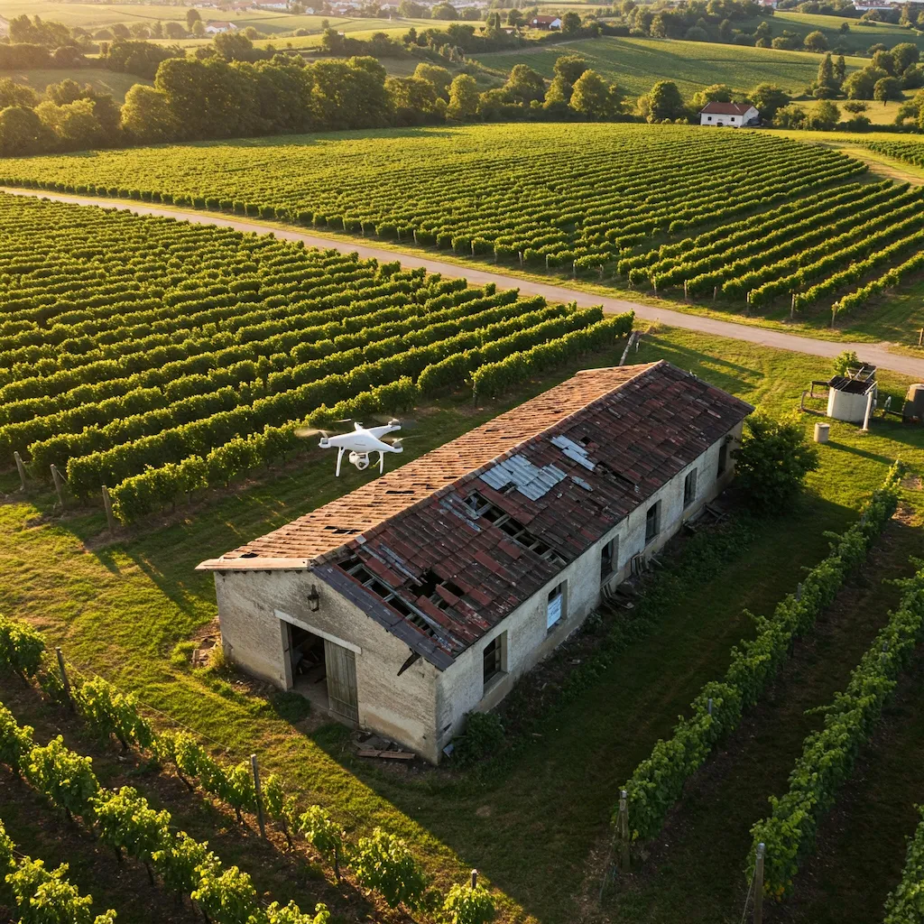 Drone Systems, toitures et vignes
